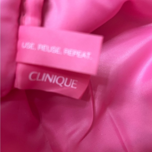 Clinique Cosmetic Travel Bag; Bright Pink, Black, Yellow, Zip Closure, NWOT - Picture 7 of 9